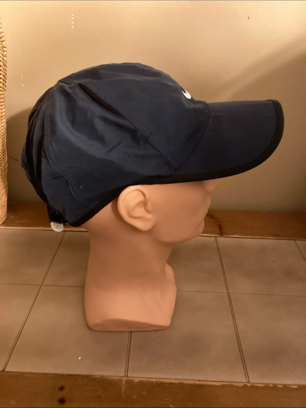 Nike Dark Blue Baseball Cap with White Swoosh OS
